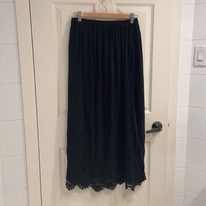 Black Boho maxi skirt